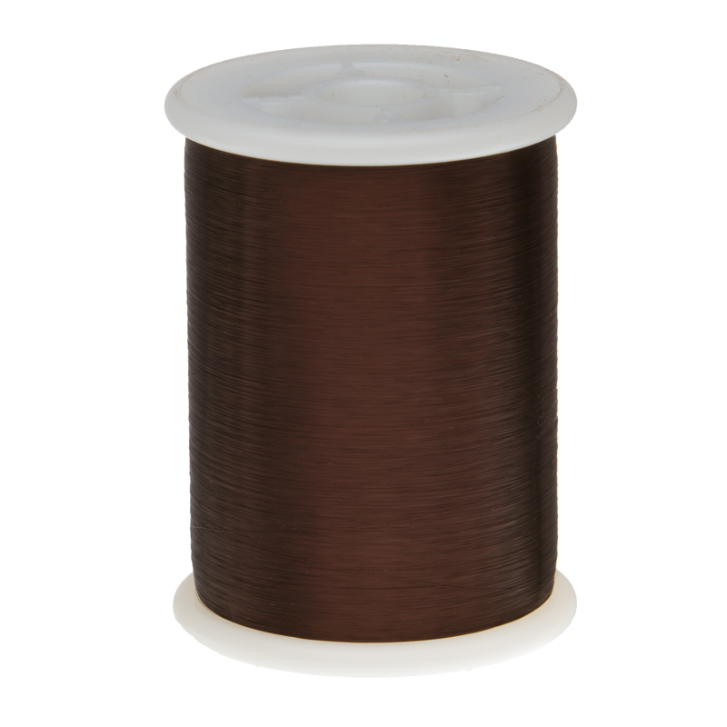 43 AWG Gauge Plain Enamel Copper Magnet Wire 1.0 lbs 66092′ 0.0024″ 105C Brown