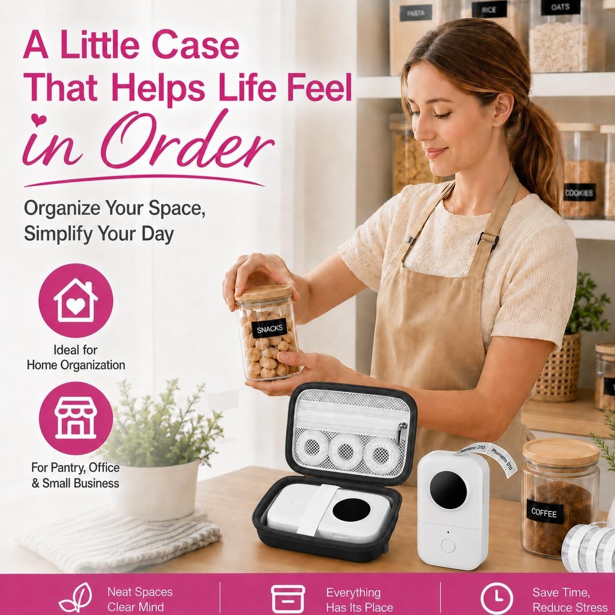 Elegant EVA Hard Case for Phomemo & Compatible Label Makers – Travel Ready