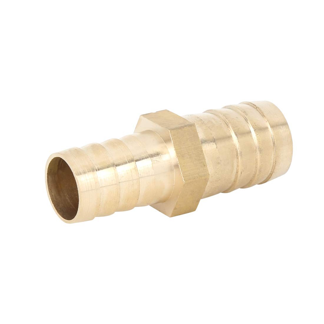 X AUTOHAUX 2 Pcs 19mm to 16mm OD Brass Barb Hose Straight Reducer Splicer Fittin