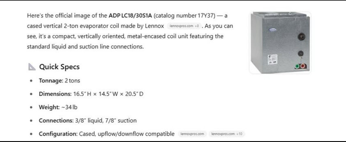 ADP-Lennox Coil