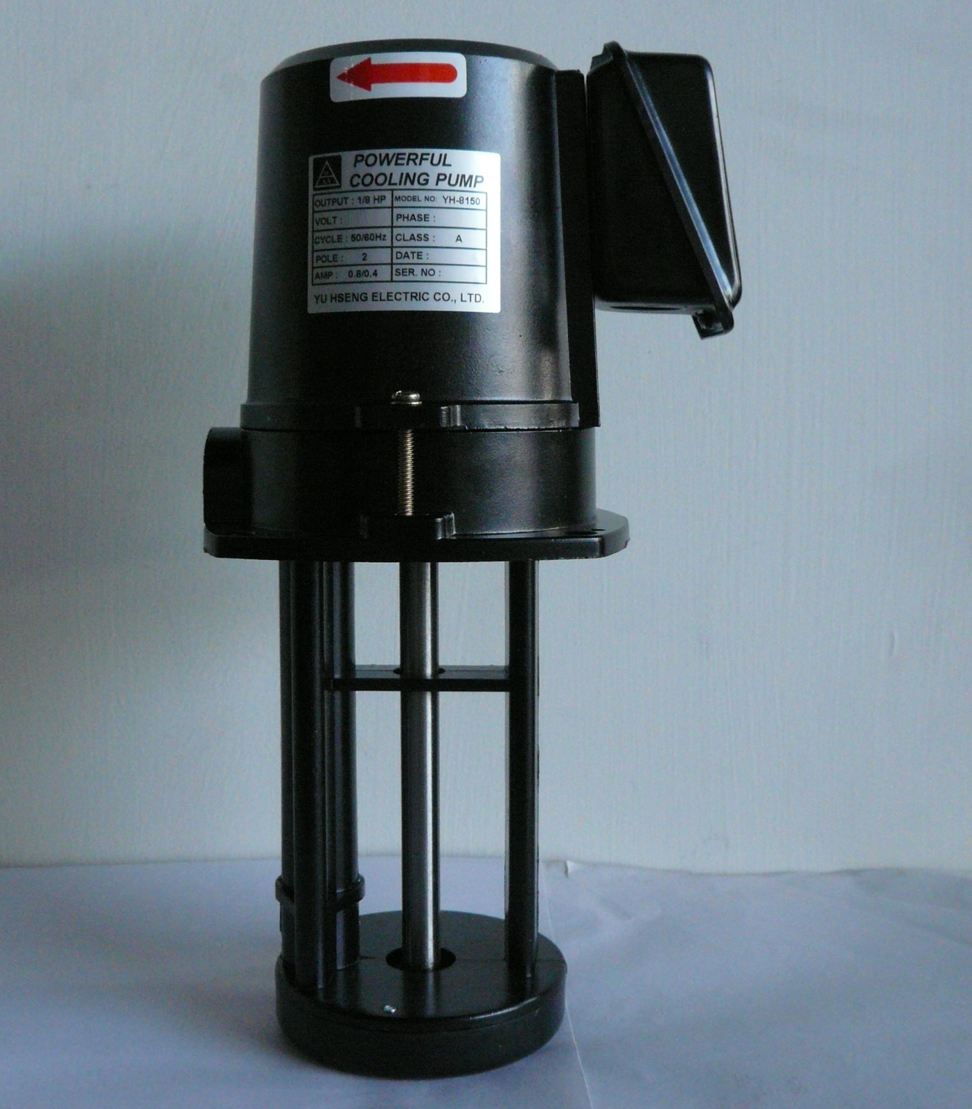 1/8 HP Machinery Coolant Pump Shaft 150mm 6″, 1PH 110V , NPT 3/8″, Lathe Grind