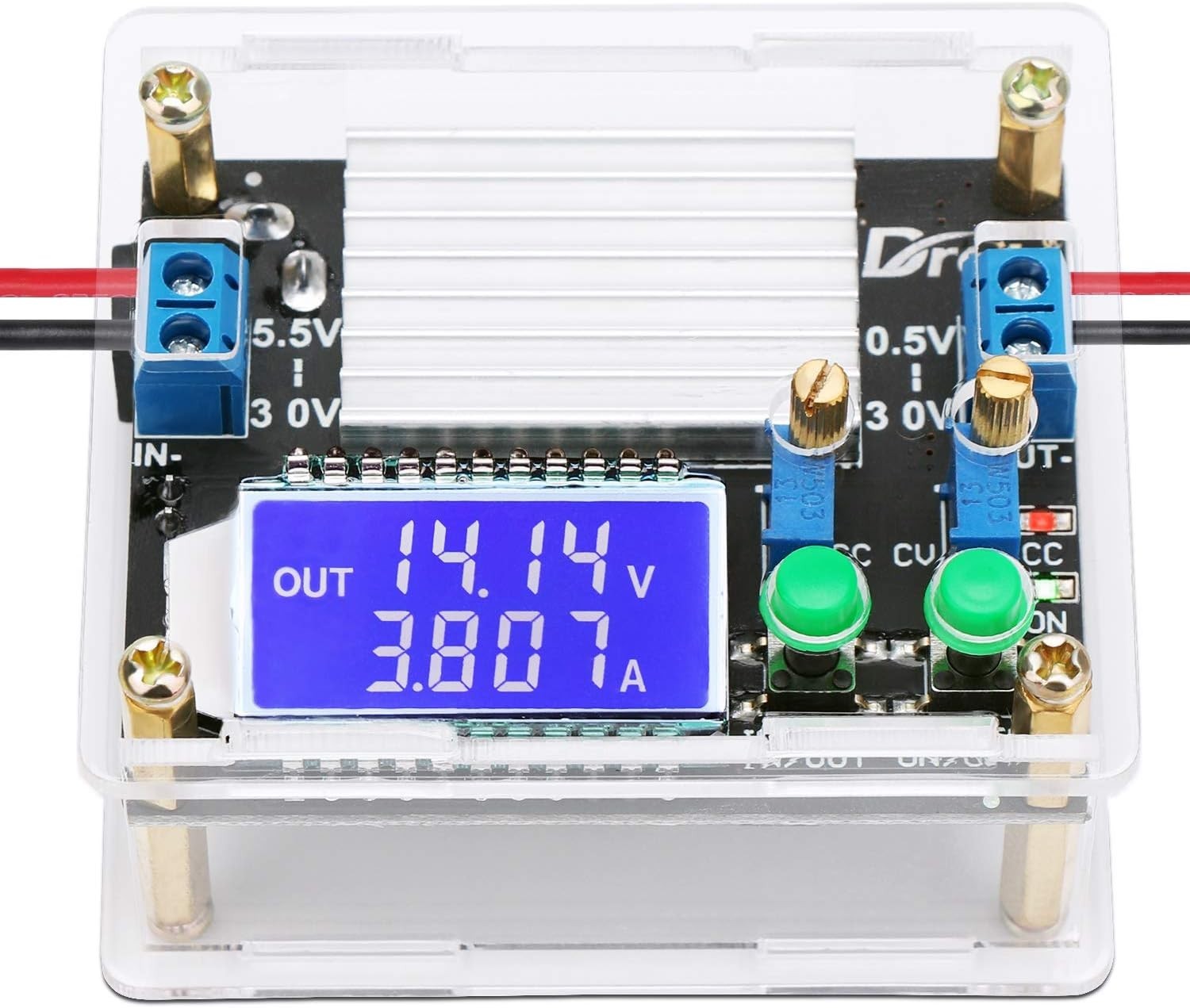 Boost Buck Converter, DC 5.5-30V to 0.5-30V 5V 12V 24V Output Adjustable Powe…