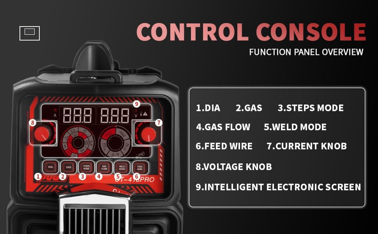 Plasma Cutter Welder Combo Gas Mig/Gasless MIG/HF Tig/Stick/Cut 5 in 1 Aluminum