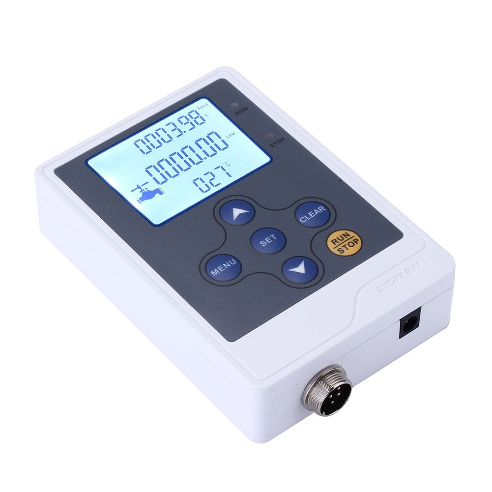 DIGITEN Water Liquid Flow Rate Volume Digital Display Flowmeter Quantitative…