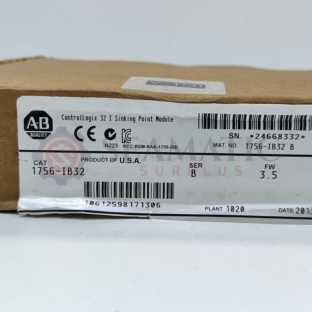 NEW Allen Bradley 1756-IB32 PLC Digital DC Input Module, V#150 (NEW)