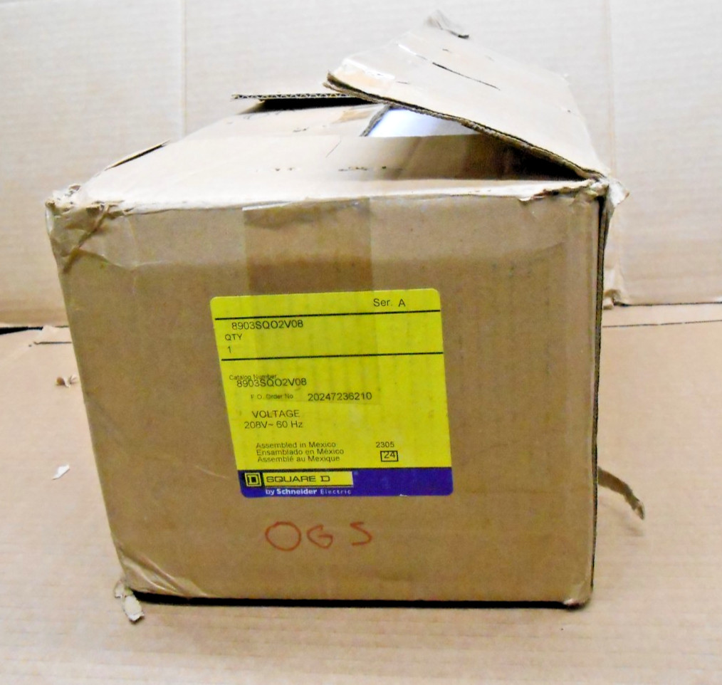 SQUARE D 8903SQO2V08 LIGHTING CONTACTOR ELECTRICALLY HELD 208V COIL (2 AVAIL)