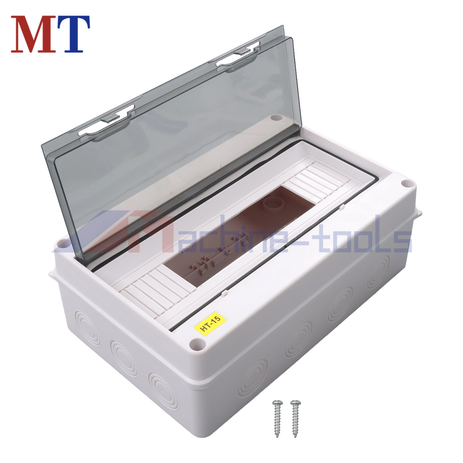 15 Way MCB Enclosure, IP65 Outdoor Rated, DIN Rail & Neutral Link