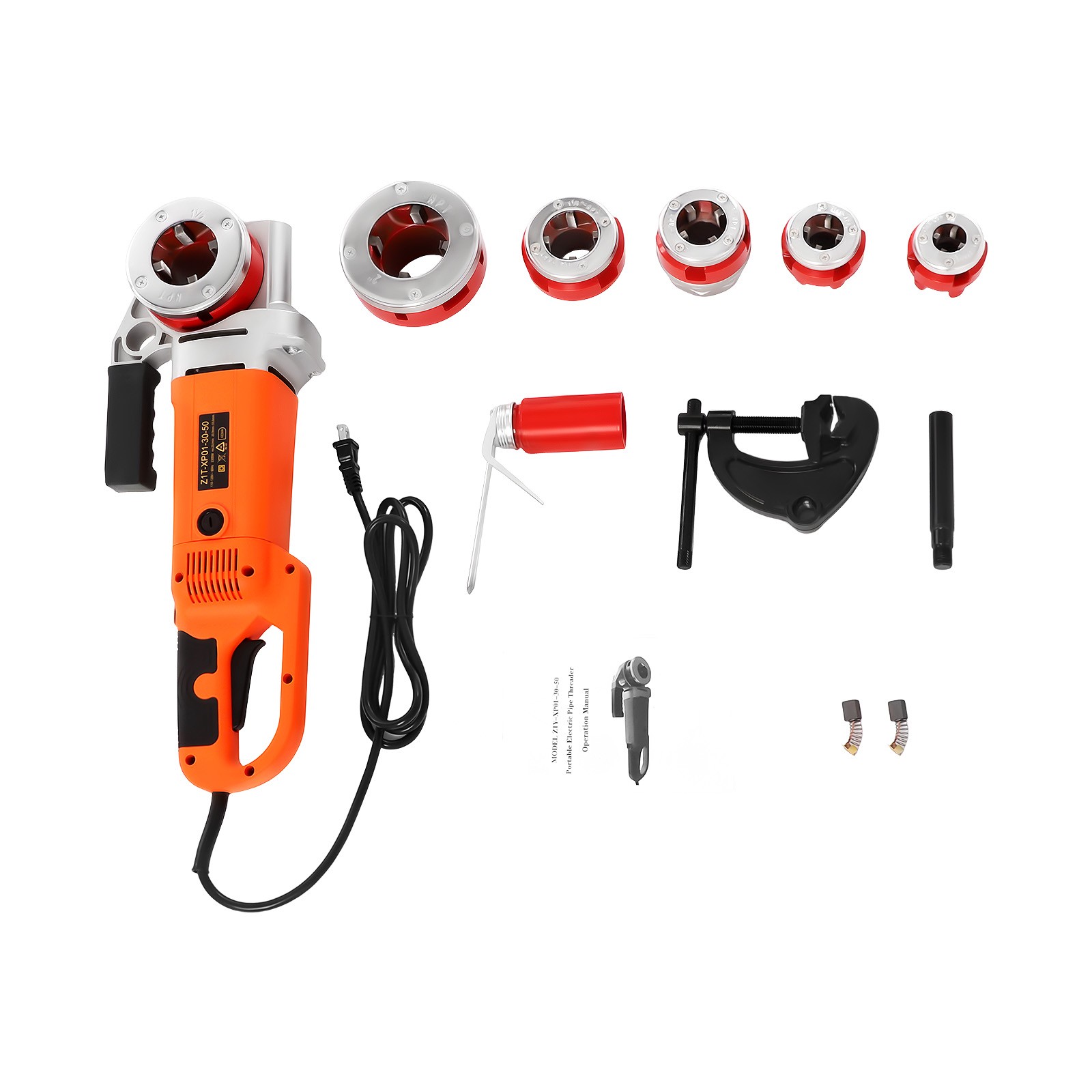 Electric Pipe Threader With 6 Dies 1/2″-2″ 2300W Handheld Pipe Threading Machine