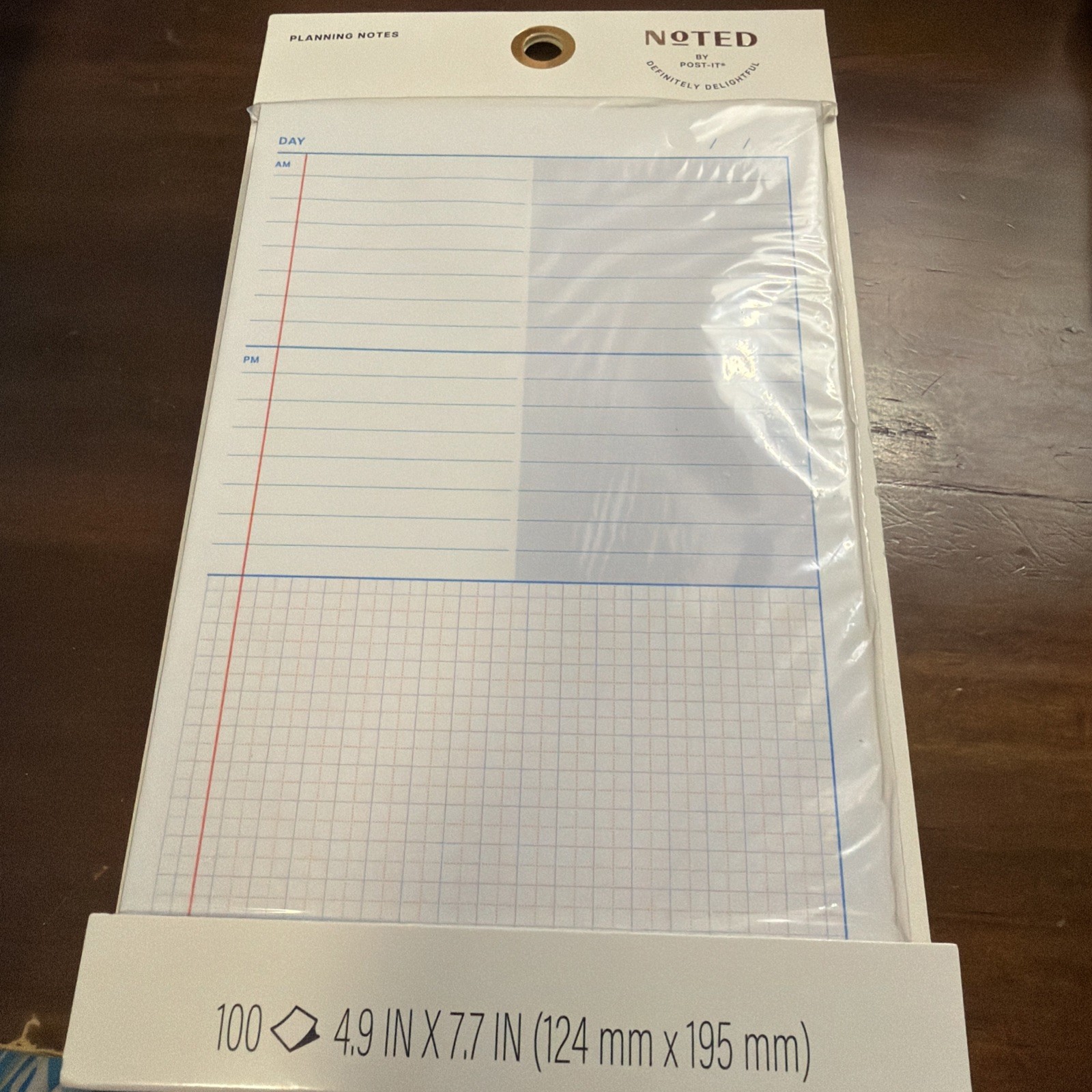 Noted by Post-it 4.9×7.7 Day Am Pm Planning Sticky Notes – 100ct