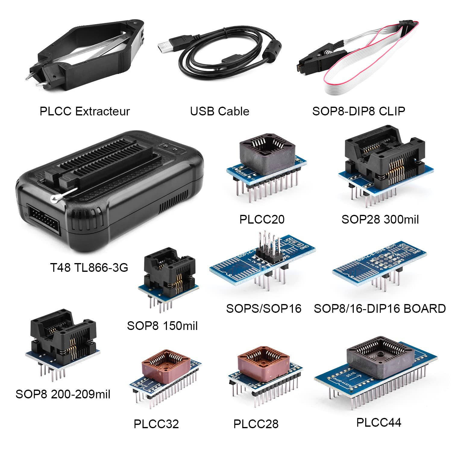 T48 TL866-3G Programmer,Tl866Ii Upgrade Programmer Support 31000+ ICS for Spi/Na