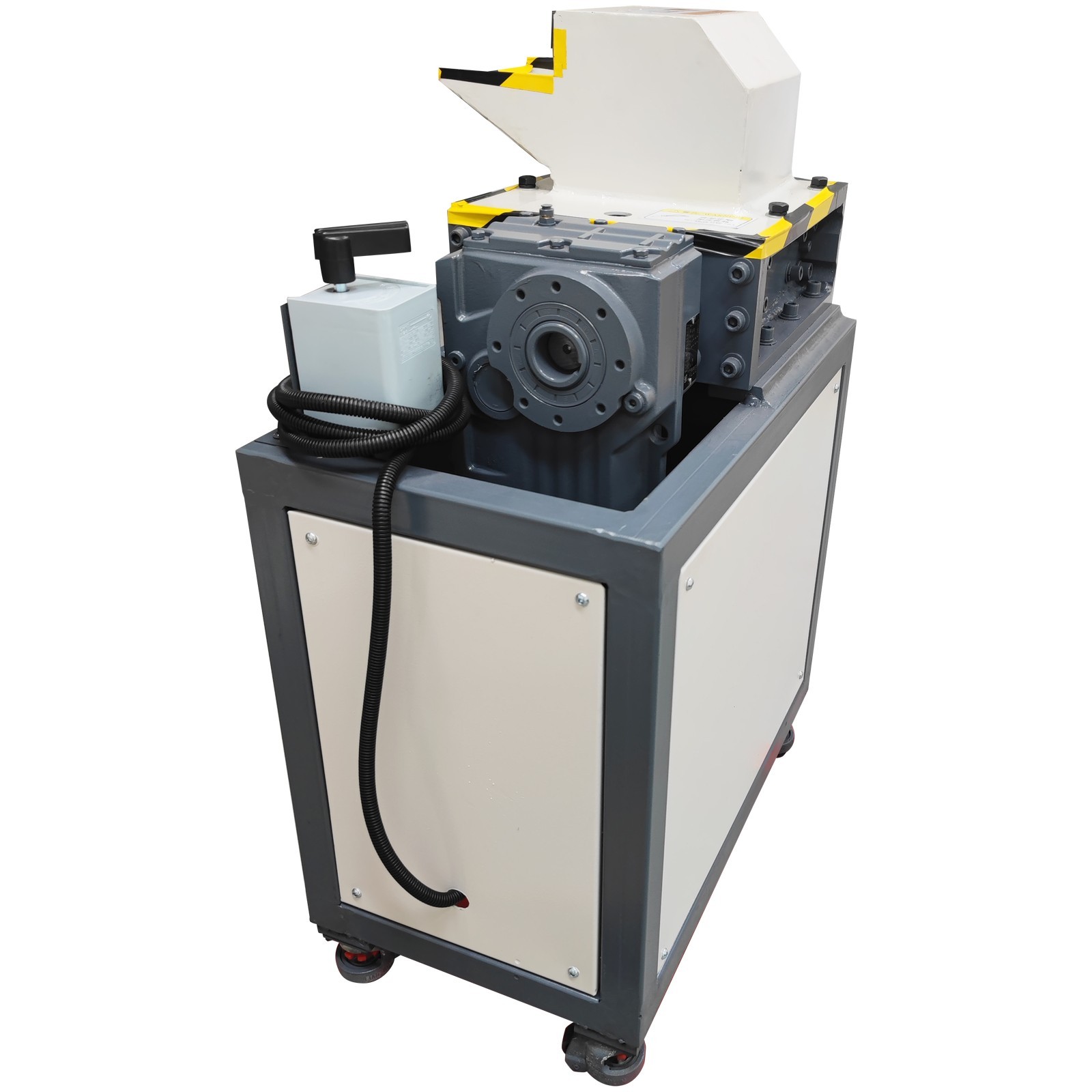 220V 1ph Biaxial Industrial Shredder Metal Wire Plastic Rubber Crushing Machine