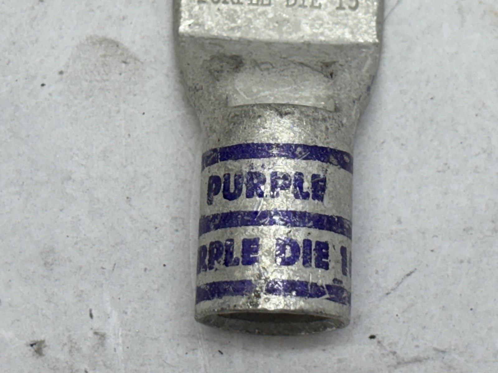 Burndy YAV28L2NTCFX 4/0 Purple Die 15 Two Hole Compression Lug 550 MCM Wire