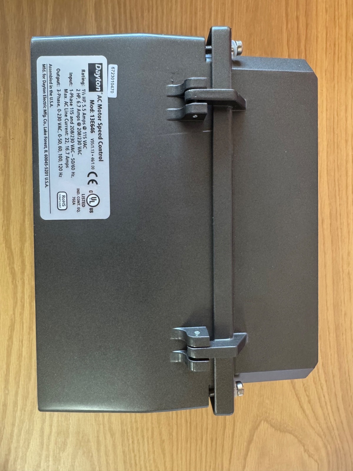Dayton 13E646 AC Motor Speed Control VFD 2HP 230V 1PH to 3PH NEMA 4X