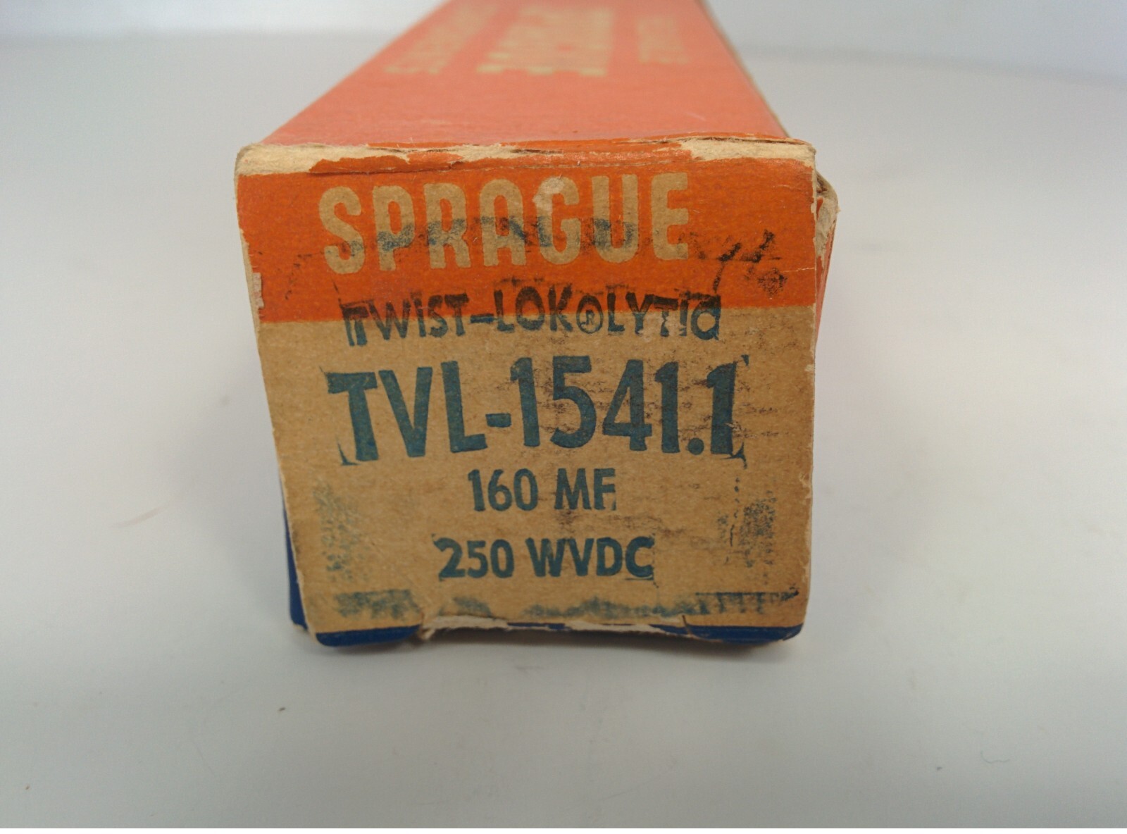 SPRAGUE TVL-1541.1 TWIST-LOK LYTIC CAPACITOR, 160MFD 250VDC, 85°C 185°F, NIB