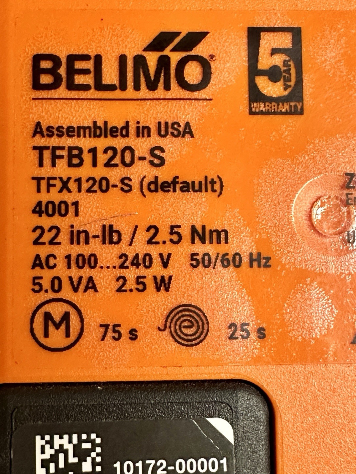 Belimo Damper Control Actuator – TFB120