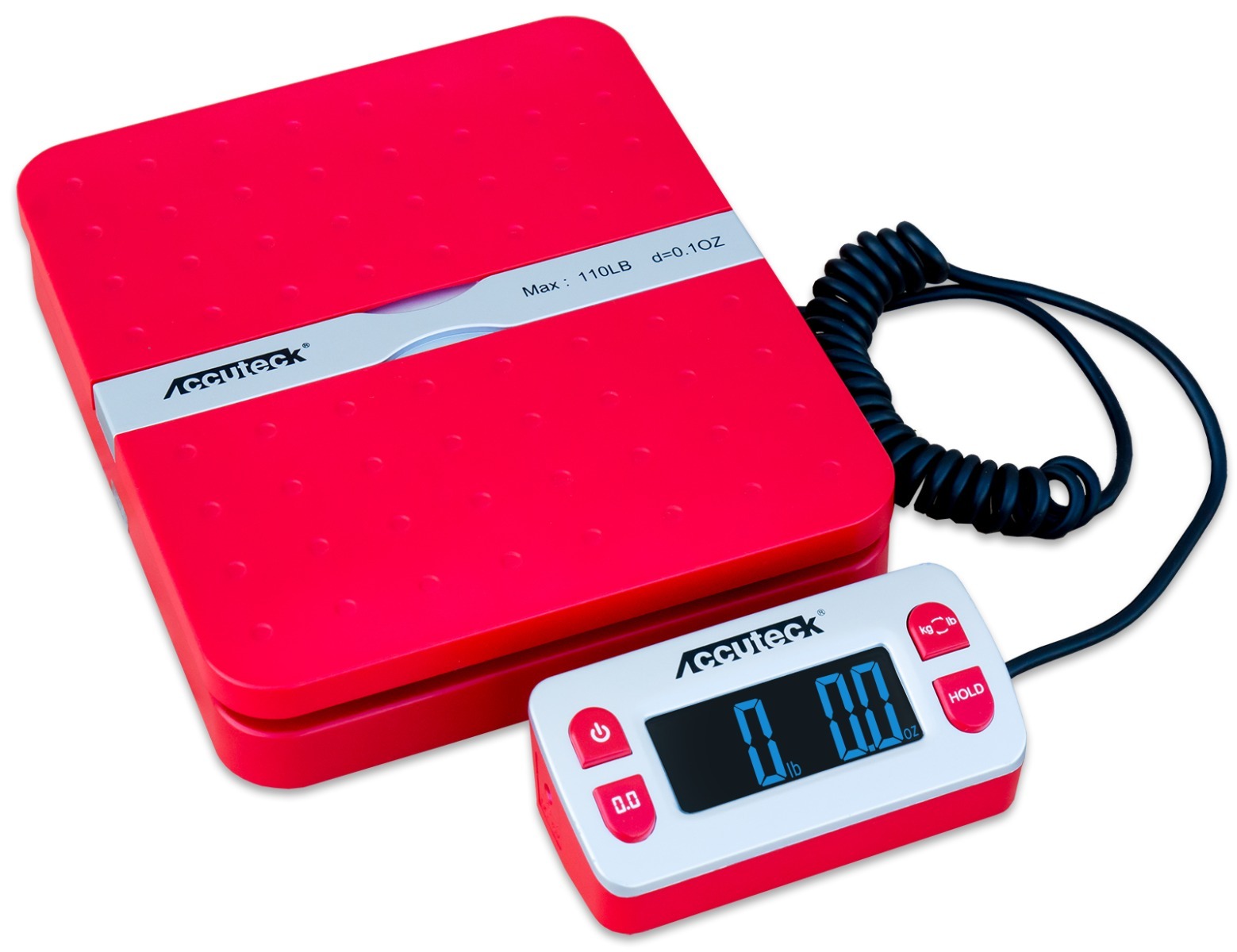 Accuteck ShipPro W-8580 110lbs x 0.1 oz Red Digital shipping postal scale
