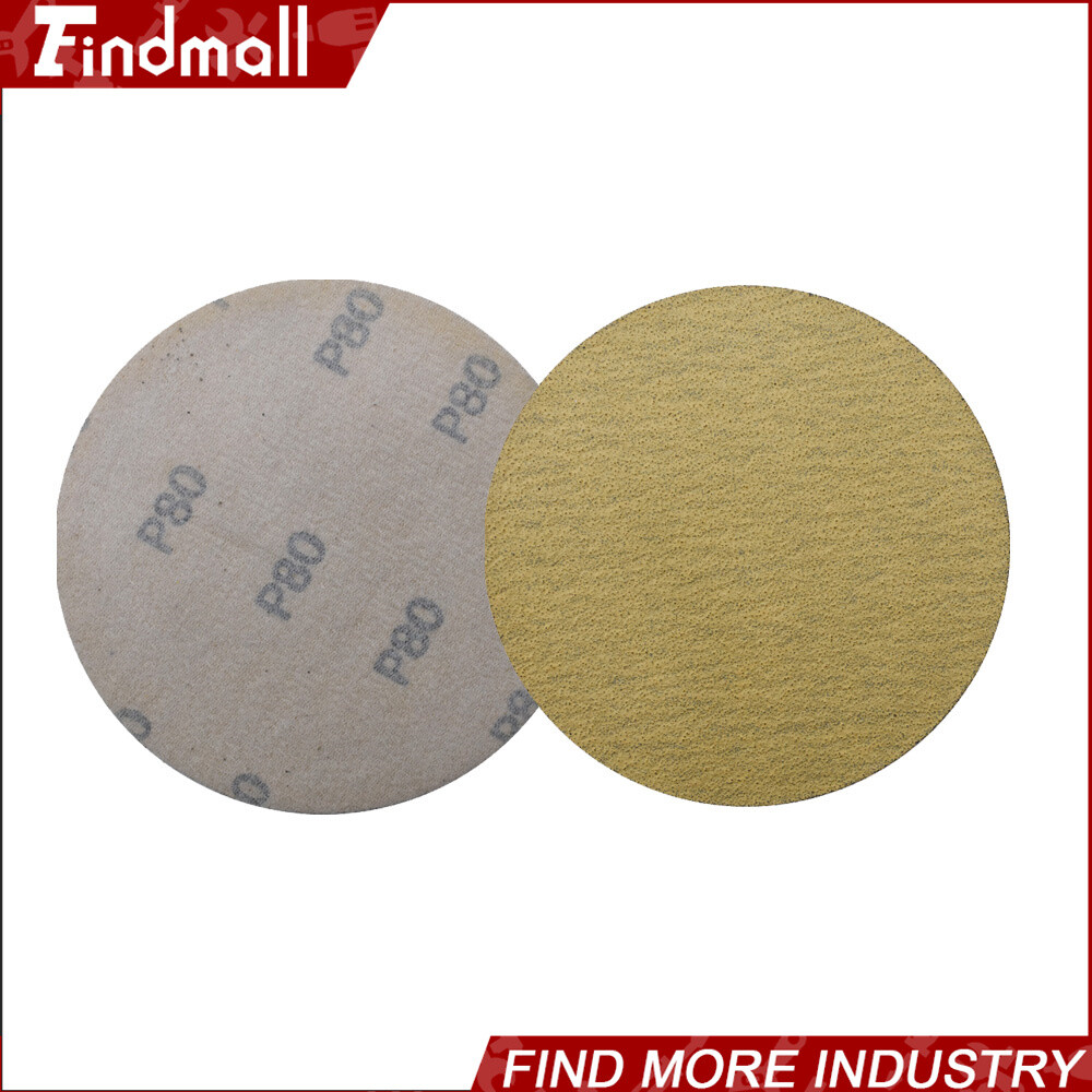 Findmall 100 Pack 5″ 120 Grit Hook Loop Pads Sanding Disc NO-Hole Sand Paper