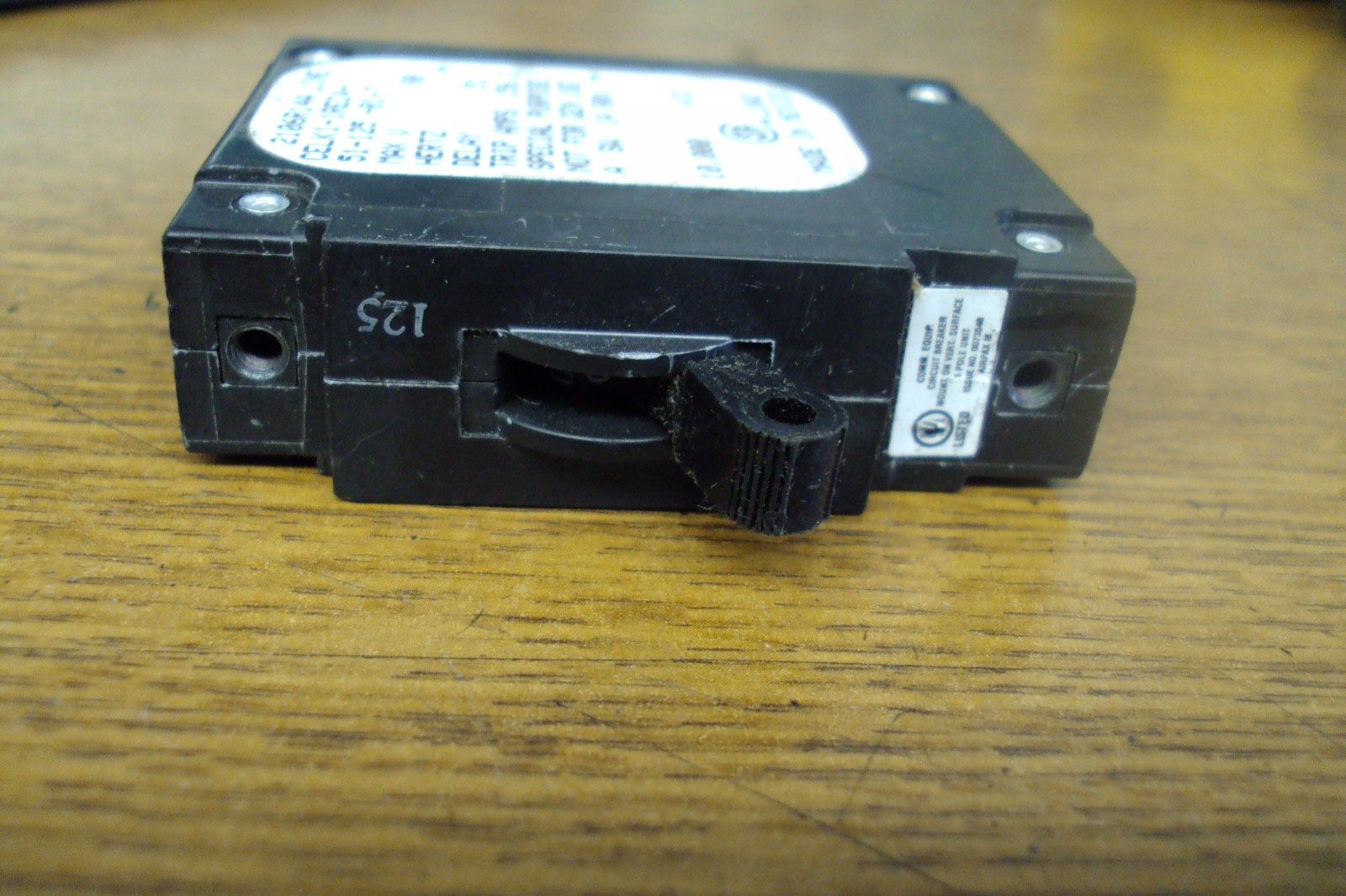 New Airpax 125 Amp Breaker Bullet Style Single Pole 3 Pin CELK1-1REC4-51-125 -01