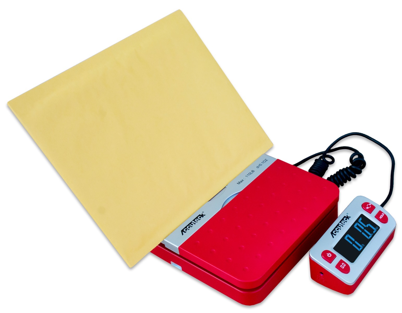 Accuteck ShipPro W-8580 110lbs x 0.1 oz Red Digital shipping postal scale