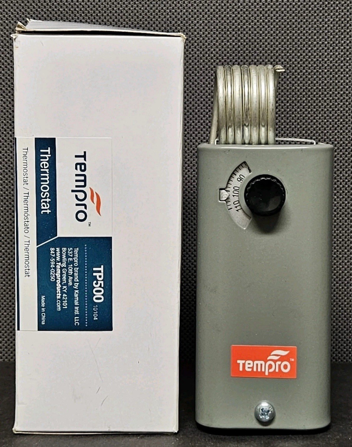 Tempro TP500 Line Voltage 30 to 110 Degree F Fixed Bulb Steel Housing SPDT Th…