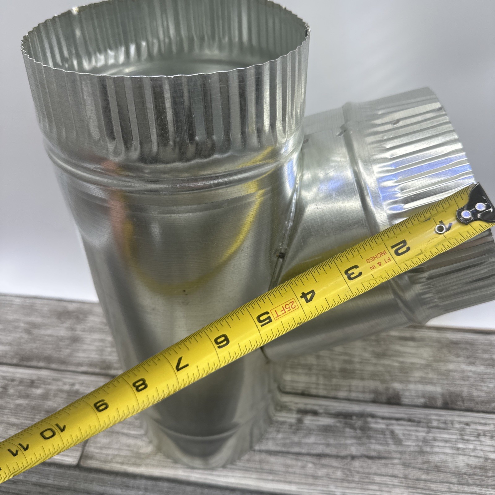 GAF Master Flow 6 in. x 6 in. x 6in. Wye Joint 30 Gauge Galvanized Steel