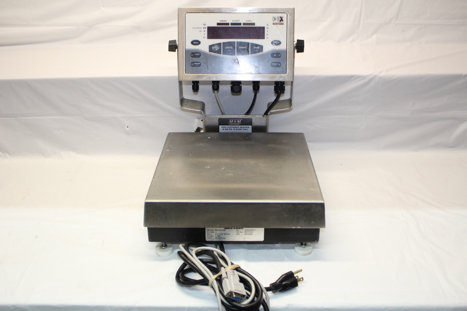 Rice Lake, CW-90X-25, Washdown Checkweigher 25lb x 0.005lb 115VAC 10×10 NTEP RS