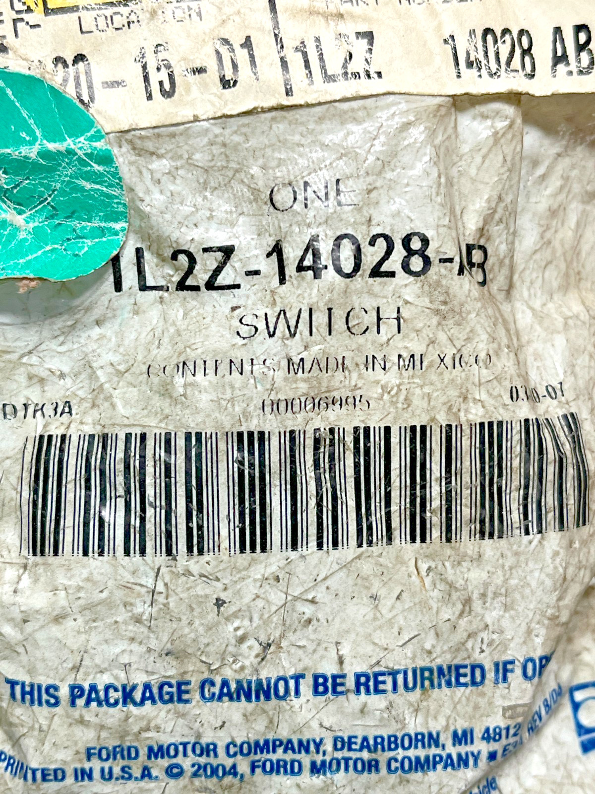 1L2Z-14028-AB Genuine OEM FORD Door Lock SWITCH 1L2Z14028AB