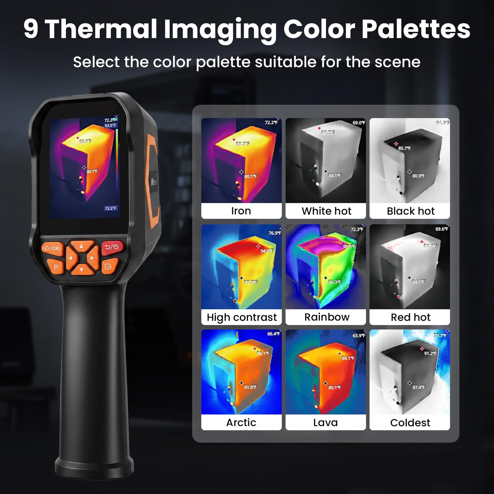 ANXTECH Handheld Thermal Camera 240×180 25Hz for Home 240×180, Orange