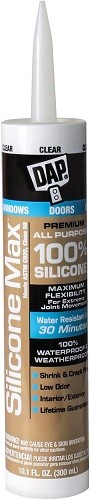 DAP® Silicone Max® Premium All Purpose 100% Silicone Sealant, 10.1 Fl Oz Clear