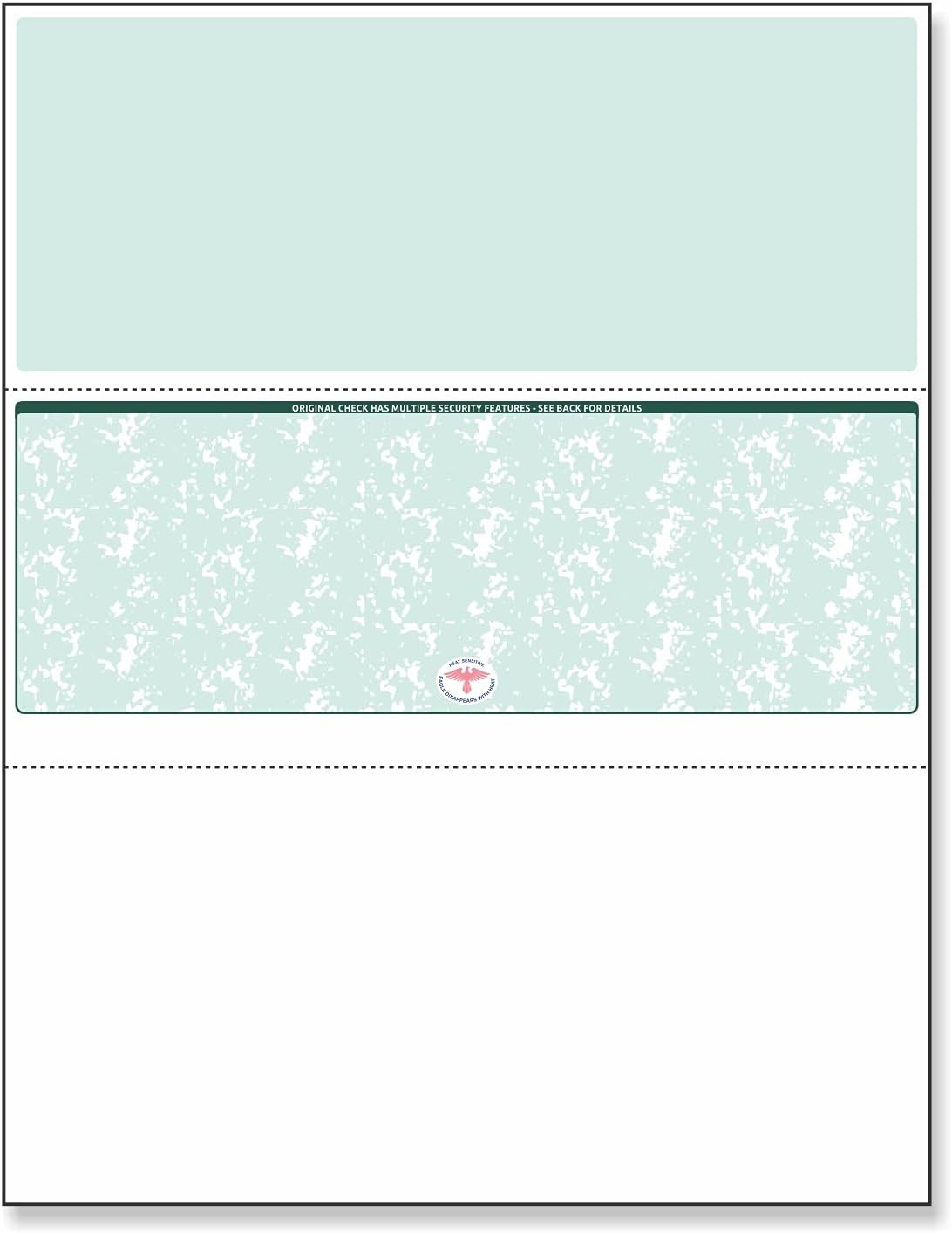 Blank Check Stock Laser/Ink-Jet 8-1/2 x 11″ 24# lb 500 Sheets Per Pack Red-Blue