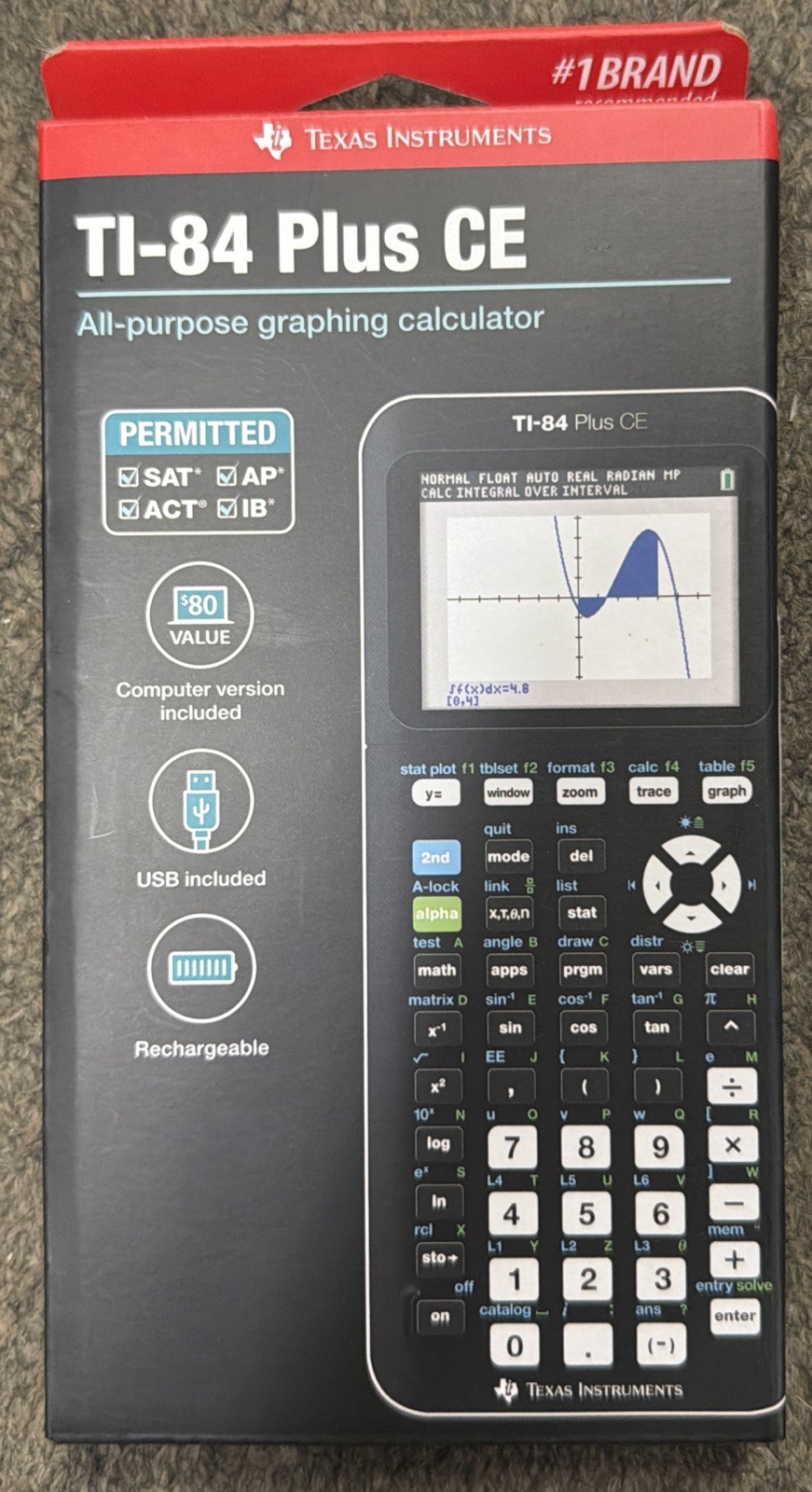 Texas Instruments TI-84 Plus CE Graphing Calculator – Black… FREE S&H!