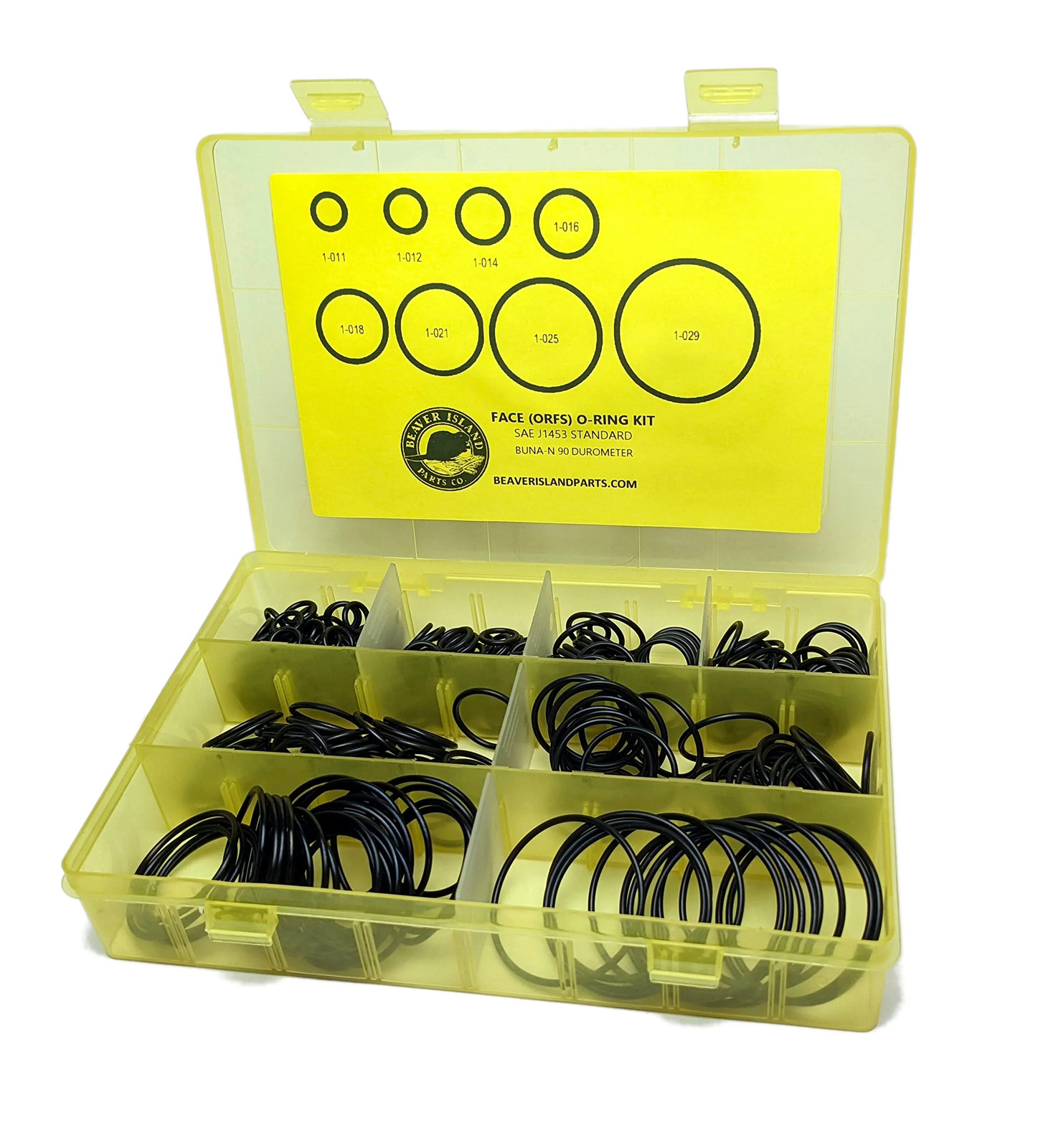 Hydraulic O-Ring Kit FACE ORFS Fittings 155 Pieces (8 Common Sizes) SAE Buna-N 9