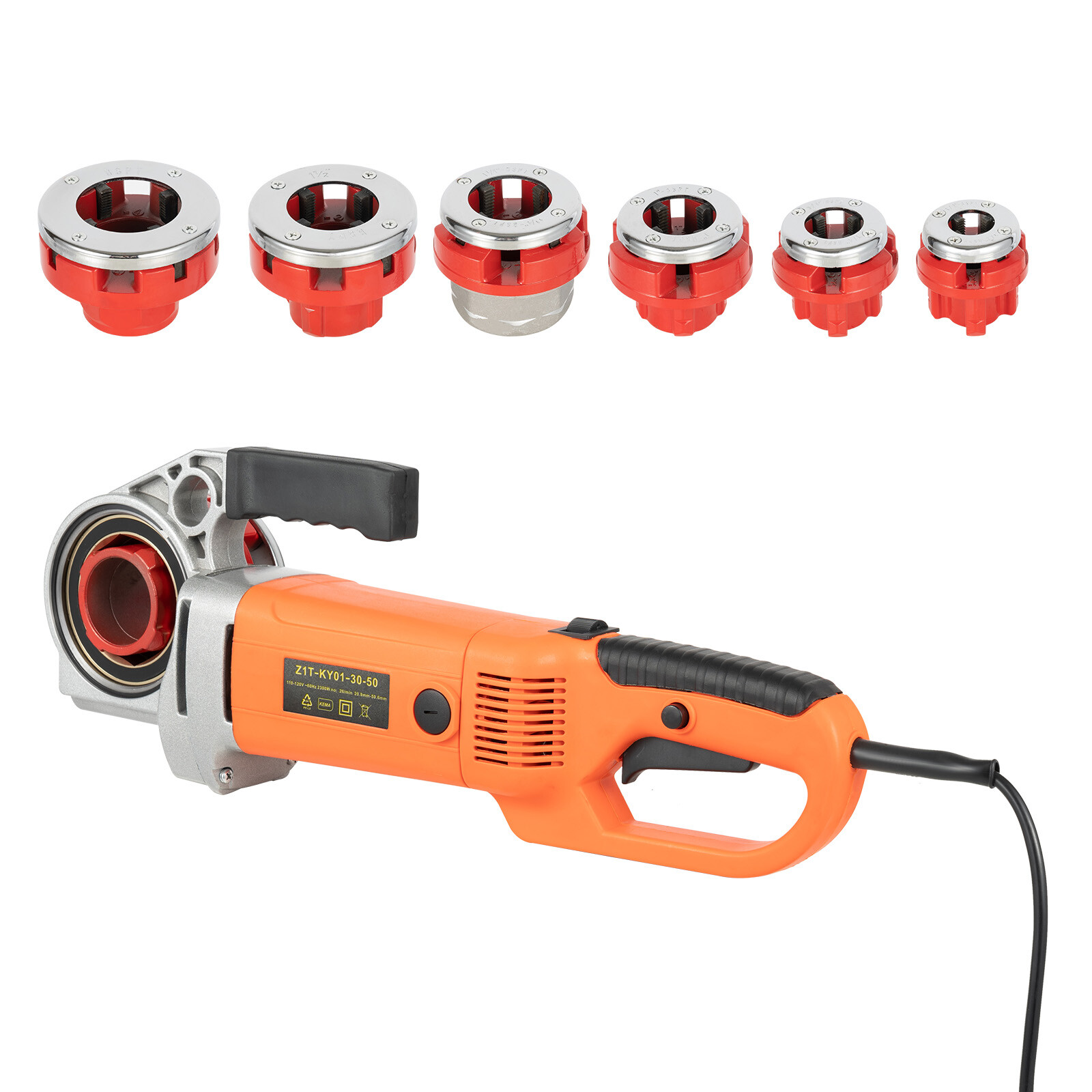 2300W Electric Threading Machine with 6 Dies, Portable Pipe Threading Tool Set