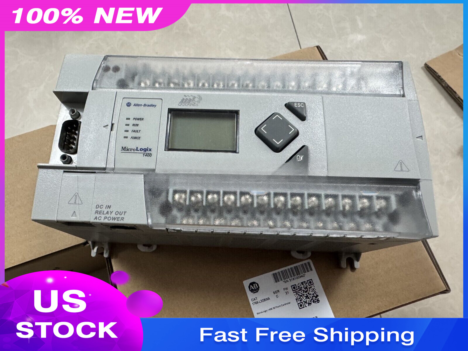 NEW V Allen-Bradley 1766-L32BWA 1400 32 Point Controller Fast shipping