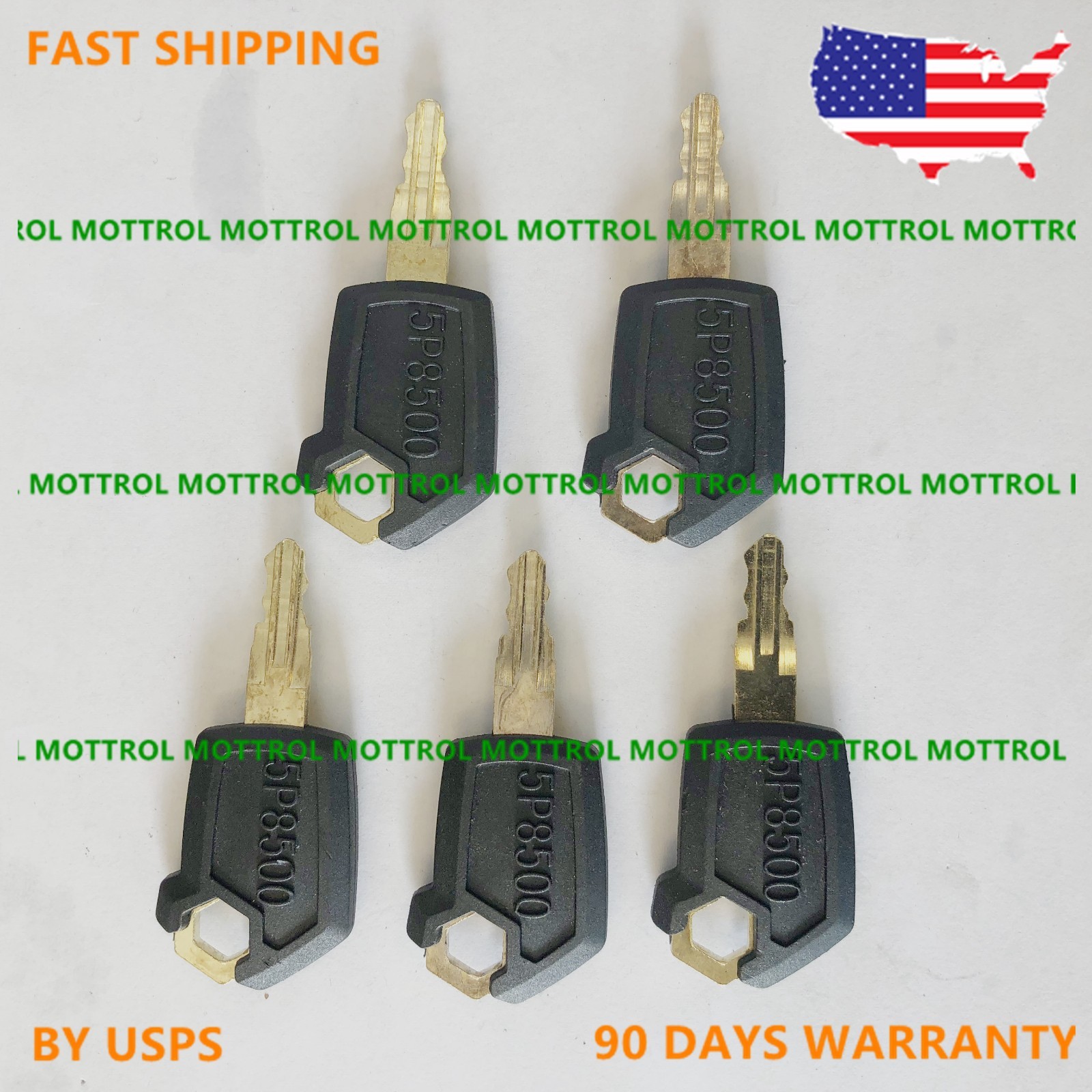 5 PCS KEYS FITS New Style Caterpillar Equipment Ignition CAT 5P-8500 5P8500