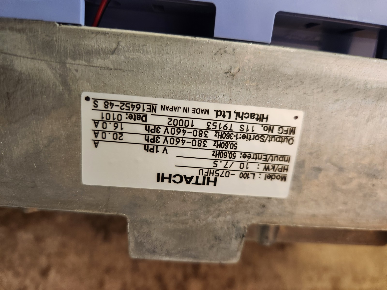 Hitachi L100-075HFU Inverter VFD 400V 3PH 7.5 kW 10 HP 380-460 16A NEW OLD STOCK