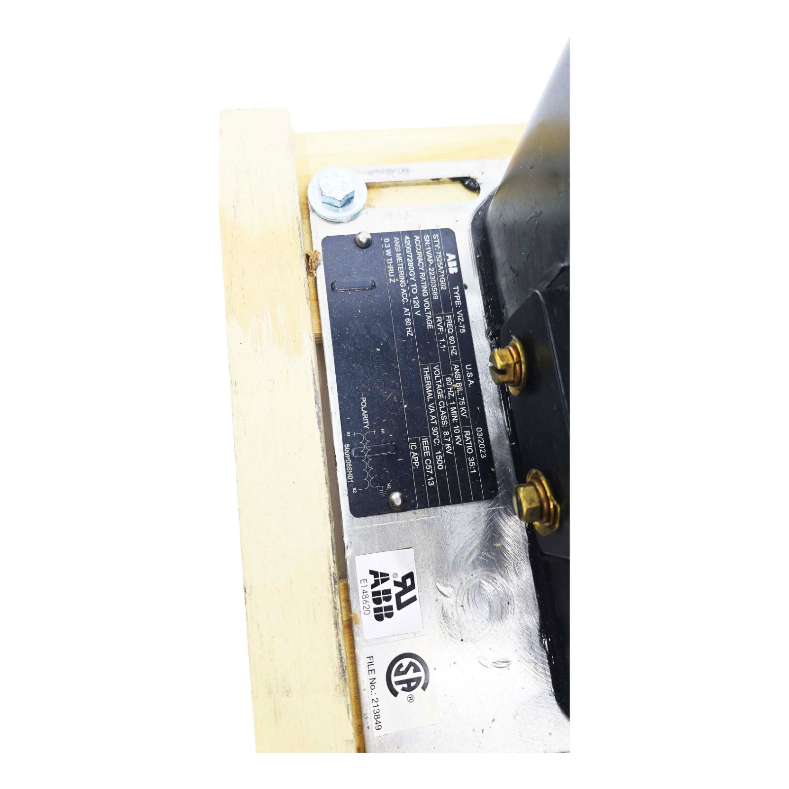 ABB 7525A71G02 Electrical Transformer VIZ-75 Ratio 35:1