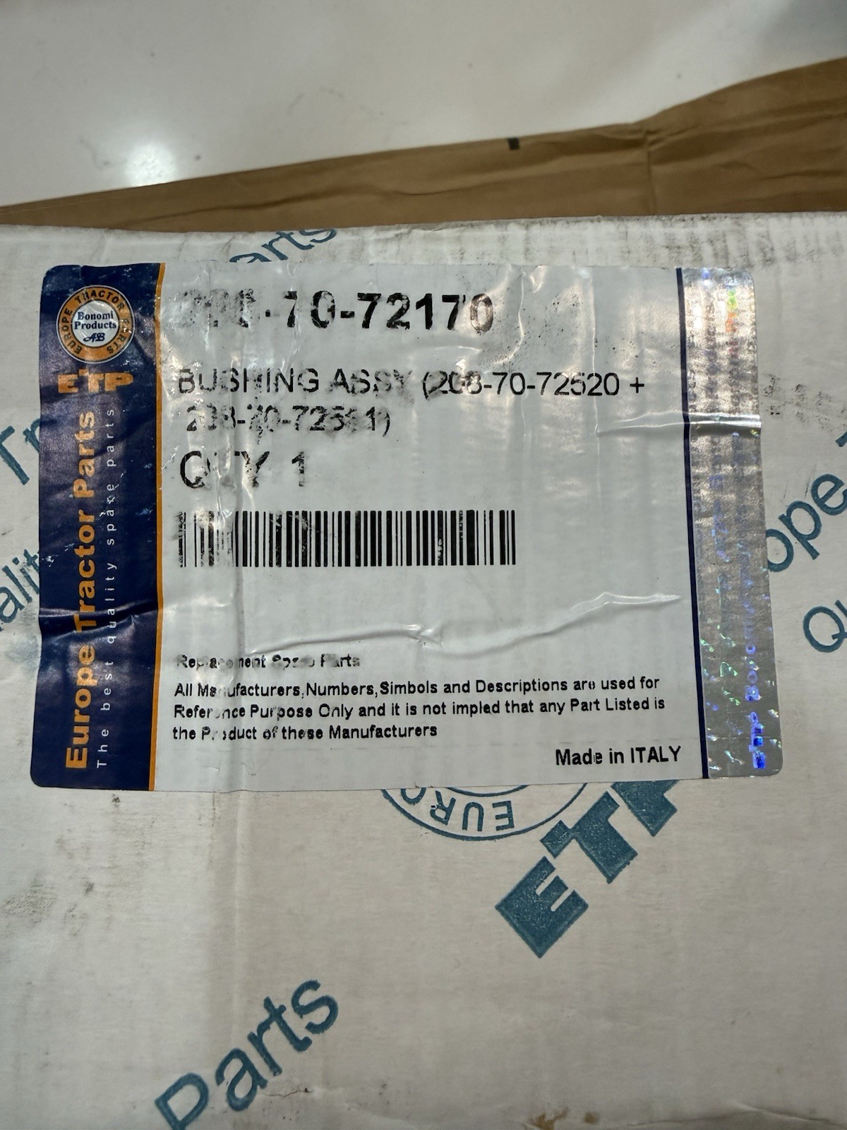 208-70-72170 BUSHING FITS KOMATSU PC400-7 PC450-7 PC460-7