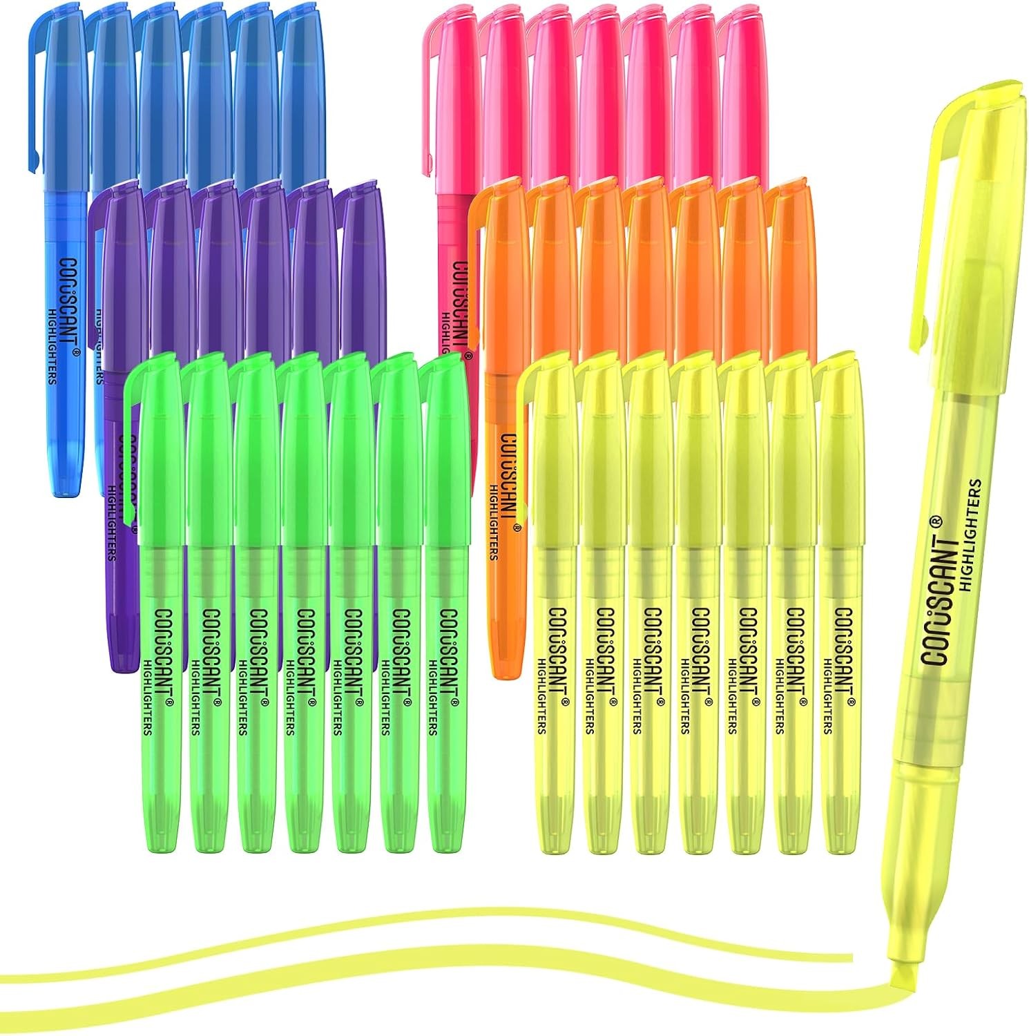 Highlighter 36 pack color highlighter color transparent visible fluorescent pen