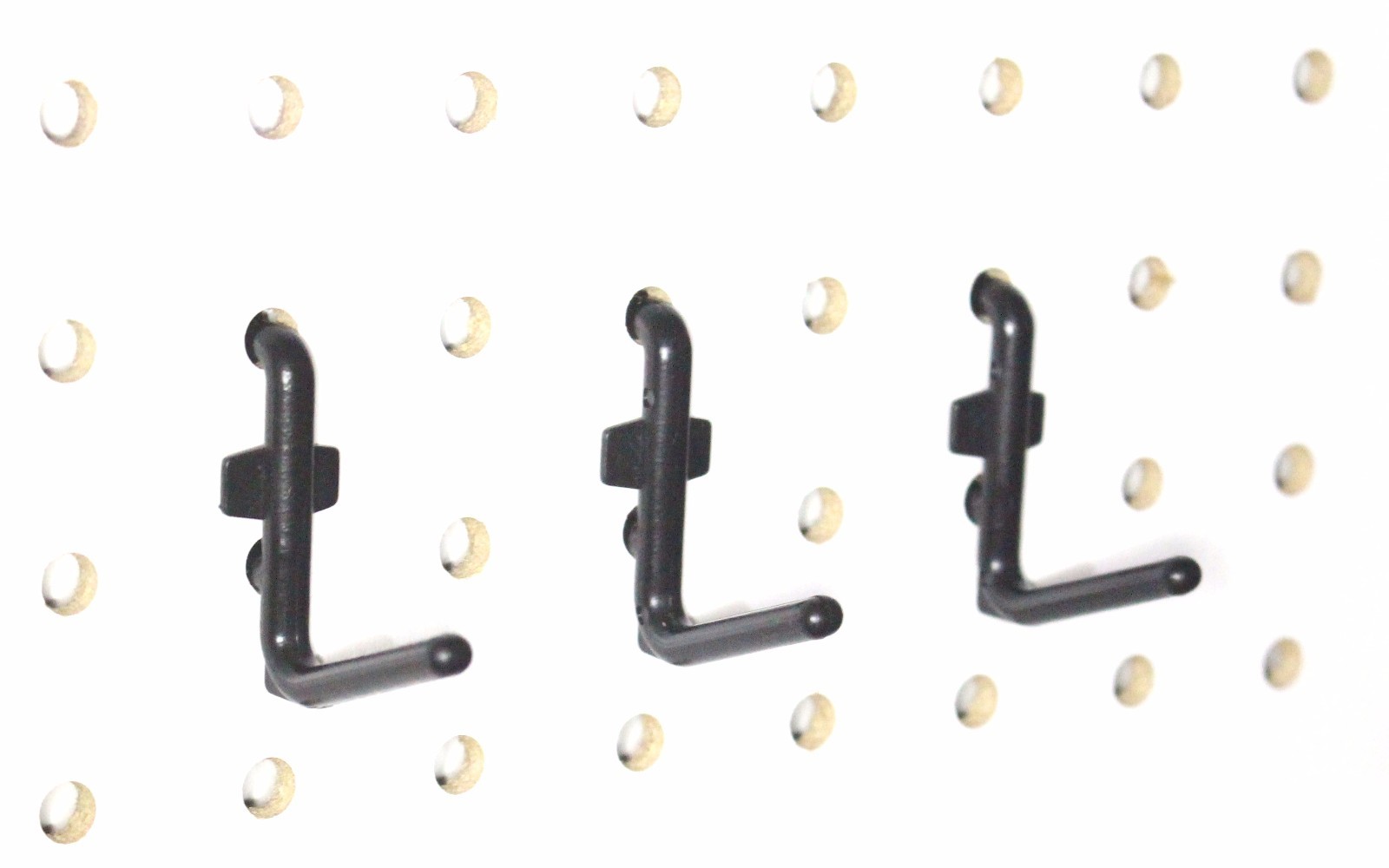 Plastic Black L Style Pegboard Hook Kit Tool – 50 Pack – PEGBOARD NOT INCLUDED