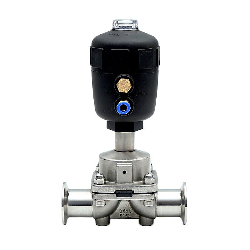 2» Sanitary Tri Clamp Pneumatic Diaphragm Valve Φ51 Stainless Steel 316