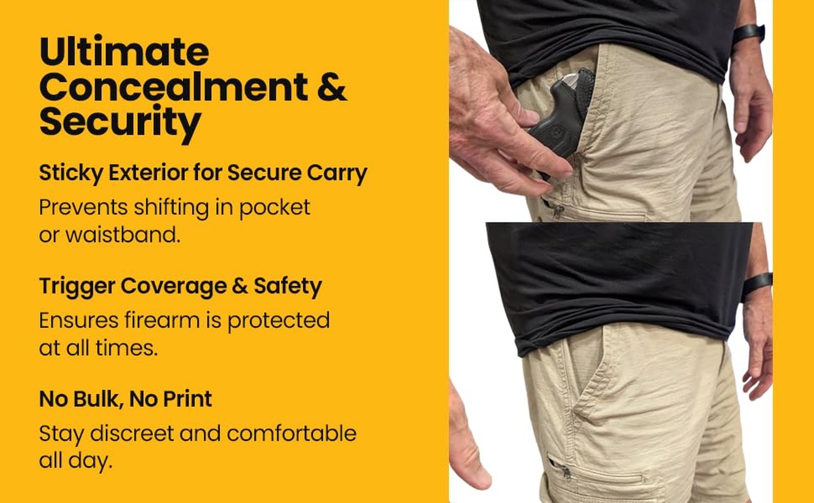 DTOM CC3 Combination Pocket/IWB Holster for Ruger LCP, LCP-II, Taurus 738 TCP…