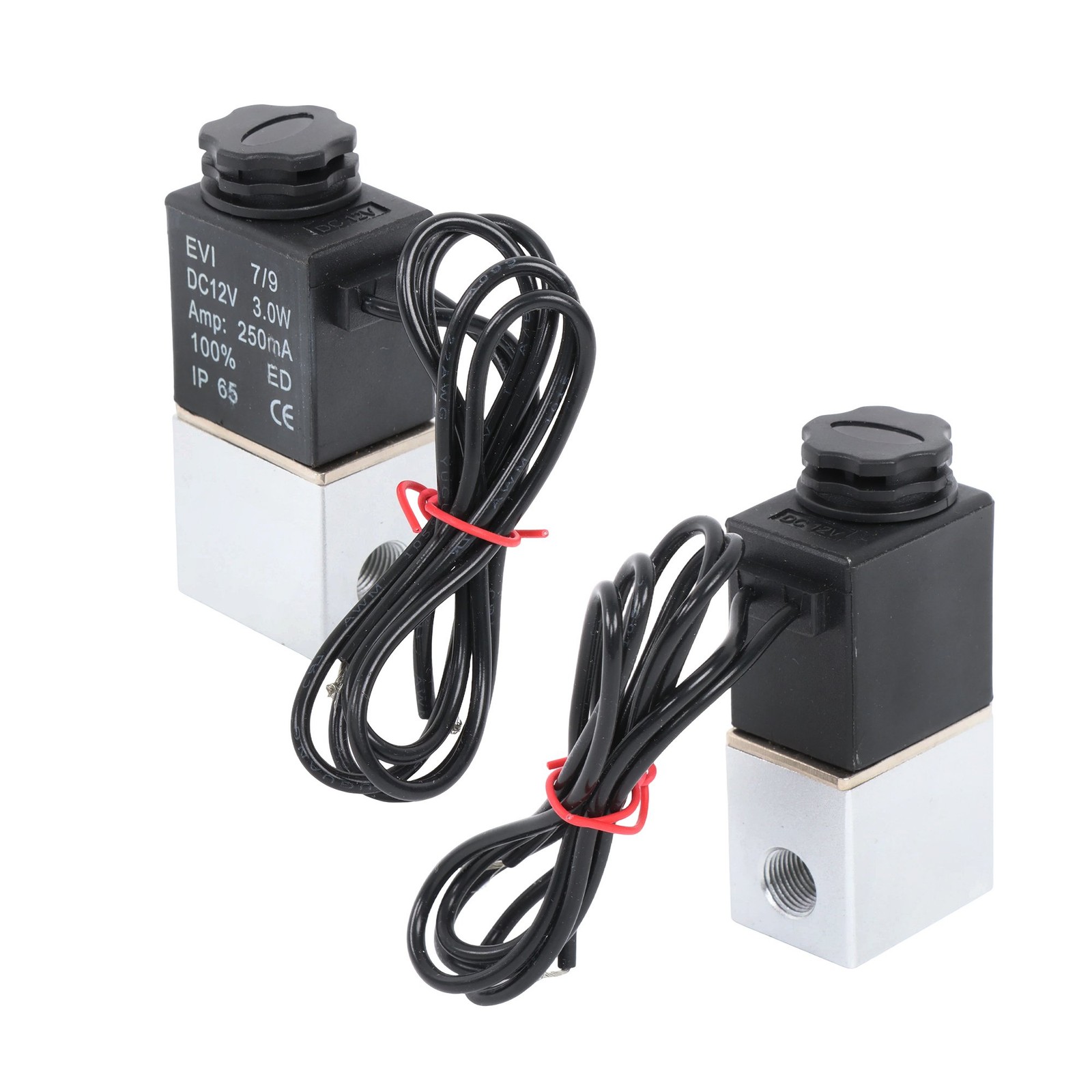 2X 1/4″ Fast Response Electric Air Water Solenoid Valve 12V DC Normally Closed