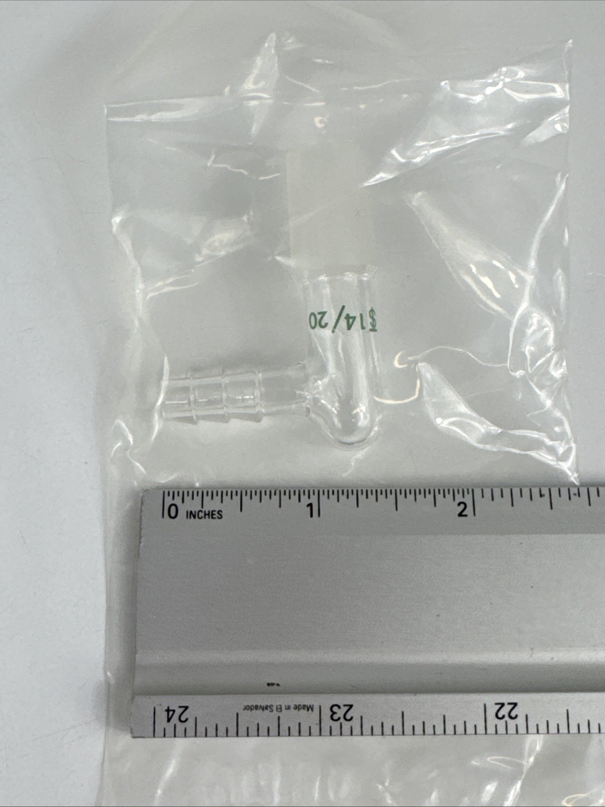 4x Chemglass CG-1014-14 Inlet Adapter 90 – 14/20 Inner Joint
