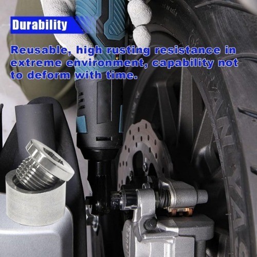 Oxygen Sensor Mounting Bungs and Plugs, Stainless Steel Notched Nut Size: 4PCS