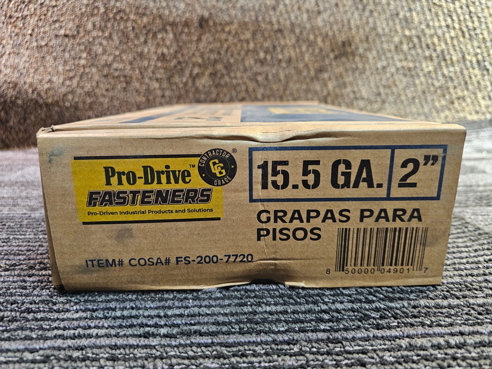 (QTY 7,720) Pro-Drive FS-200-7720 Fasteners 15.5-Gauge Hardwood Flooring Staples