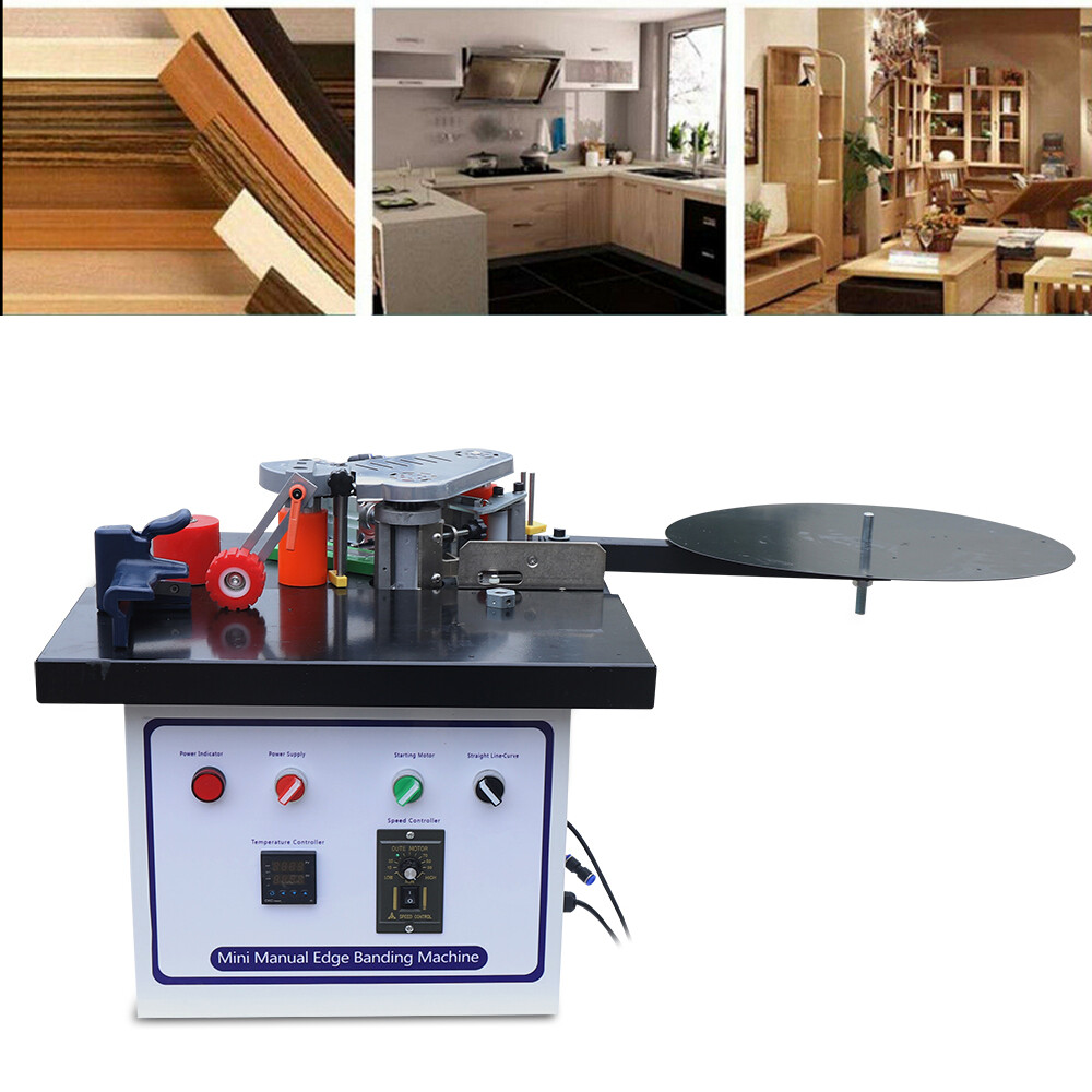 1200W Portable Edge Bander Machine 110V Double-Sided Gluing Wood Banding Machine