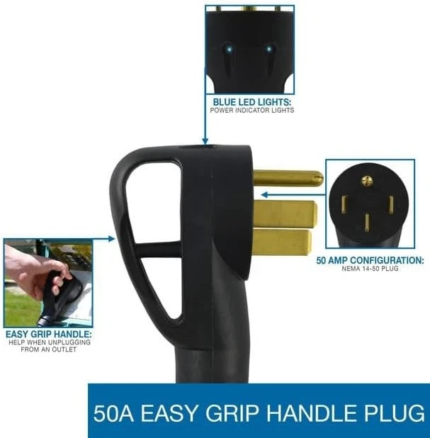 Conntek GIB1450-025 Duo-Rain Seal 50Amp Power Inlet Box and Temp Power Cord Kit