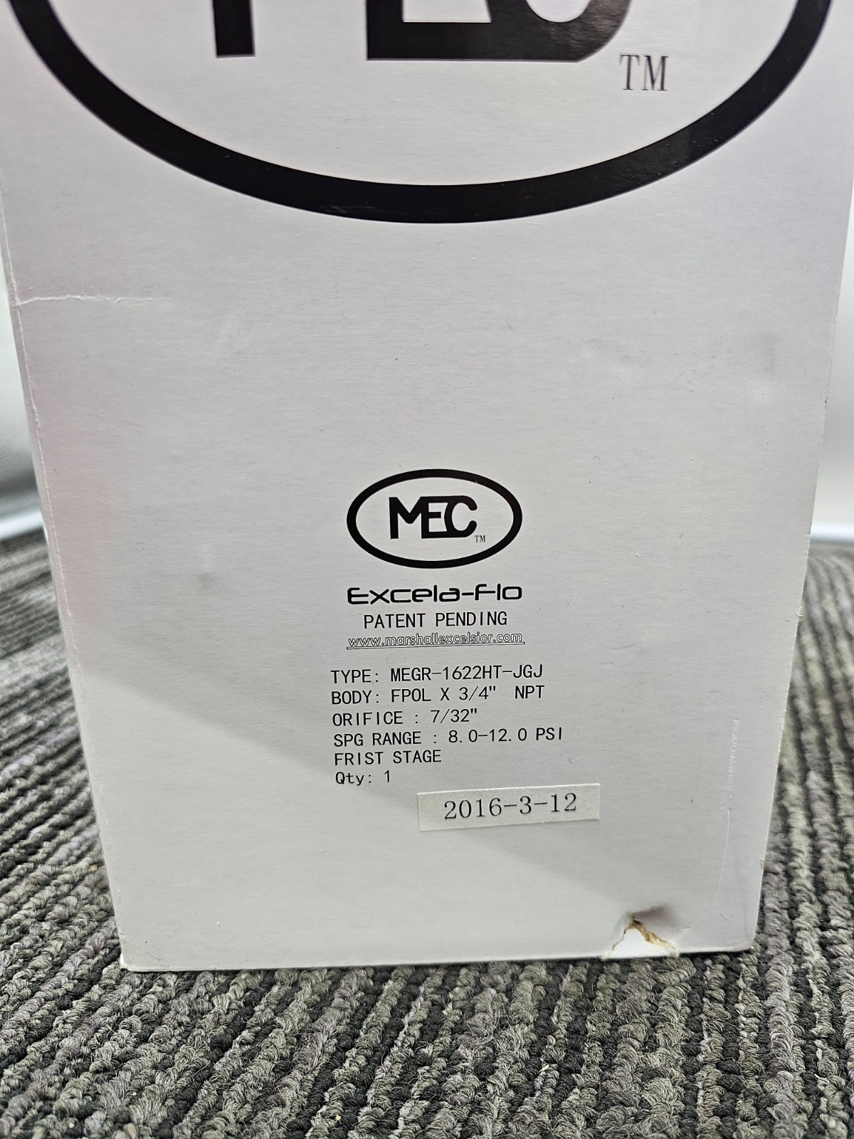 MEC MEGR-1622HT-JGJ Excela-Flo First Stage LP Gas Regulator 8.0-12.0 PSI