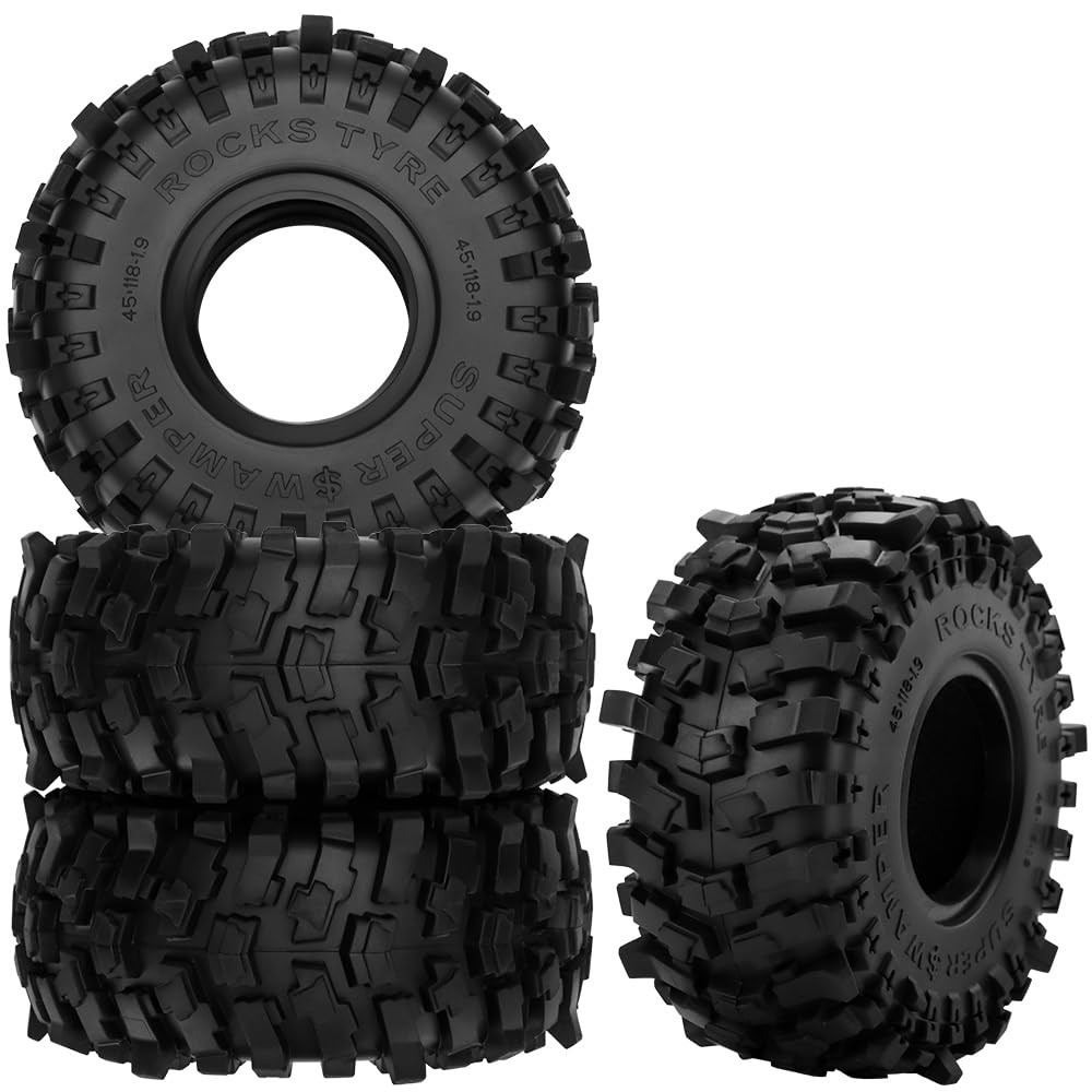 Globact 1.9 Crawler Tires 1/10 Rc Tires Rubber Tires 118 45Mm For 1/10 Trx4